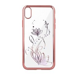 Diamond TPU hátlap - iPhone XR (6.1") - Lotusz - rose gold
