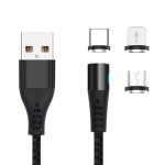   Maxlife MXUC-02 mágneses kábel 1 méter 2A - Lightning / Type-C / Micro USB - fekete