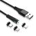 Maxlife MXUC-02 mágneses kábel 1 méter 2A - Lightning / Type-C / Micro USB - fekete