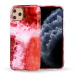 Márvány szilikon hátlap - Huawei P30 Lite - Design5 piros