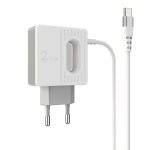   Borofone BA34 Hálózati Type-C Töltő + 2xUSB 2,4A  - fehér