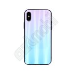 Aurora üveg hátlap - iPhone 7 / 8 / SE2 - kék / pink
