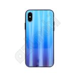 Aurora üveg hátlap - iPhone 7 / 8 / SE2 - kék