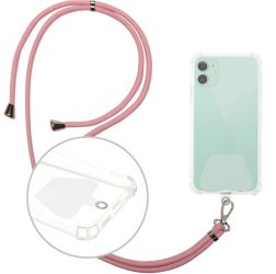 Univerzális nyakpánt mobiltelefon tok  adapterrel - pink