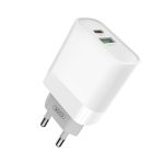   XO L64 PD QC 3.0 hálózati gyors töltő 18W 1x USB + 1x Type-c - fehér