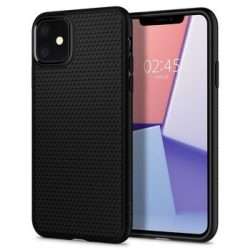 Spigen Liquid Air hátlap - iPhone 12 / 12 Pro (6.1") - matt fekete