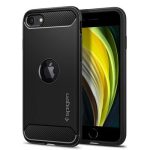   Spigen Rugged Armor szilikon tok - iPhone 7 / 8 / SE2 - fekete