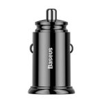   Baseus autós töltő fej  - QC 4.0 PD 3.0 - USB + Type-C - 30W / 5A (CCALL-YS01) - Fekete