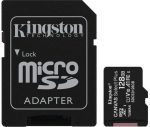   Kingston Memóriakártya - MicroSD XC - 128GB - Class 10 - adapteres