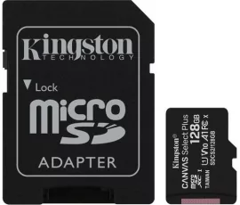 Kingston Memóriakártya - MicroSD XC - 128GB - Class 10 - adapteres