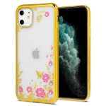 Diamonds TPU hátlap - iPhone 7 / 8 / SE2 - arany - virágos