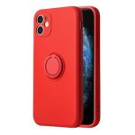   Vennus gyűrűs szilikon hátlap - iPhone X / Xs (5.8") - piros