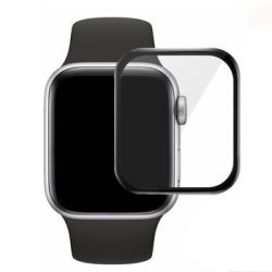 Ütésálló kijelzővédő akril üvegfólia - Apple watch 4/5/6/SE 40mm - fekete - Full Screen