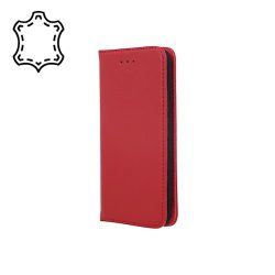 Valódi bőr Smart Pro flip tok - Xiaomi Redmi 9T / Xiaomi Poco M3 - bordó