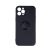 Gyűrűs szilikon hátlap - iPhone 12 (6.1") - fekete
