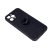 Gyűrűs szilikon hátlap - iPhone 12 (6.1") - fekete