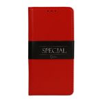   Special bőr book flip tok - Xiaomi Redmi Note 10 5G / Poco M3 Pro - piros