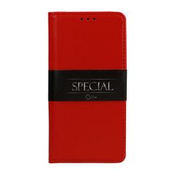 Special bőr book flip tok - Samsung Galaxy S22 Plus / G906 - piros