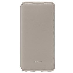 Wallet gyári flip tok - Huawei P30 - khaki