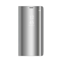 Clear View Flip Cover tok - Huawei P30 Lite - ezüst