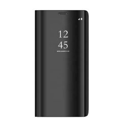 Clear View Flip Cover tok - Samsung Galaxy J600 / J6 (2018) - fekete