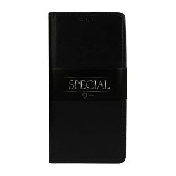 Special bőr book flip tok - iPhone 12 / 12 Pro (6.1") - fekete