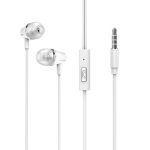 Borofone BM21 Graceful earphones with microphone - fehér