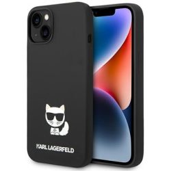 Original Karl Lagerfeld KLHCP14SSLCTBK Choupette Body  - iPhone 14 (6.1") - fekete