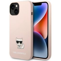 Original Karl Lagerfeld KLHCP14SSLCTPI Choupette Body  - iPhone 14 (6.1") - rózsaszín