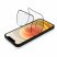 Ütésálló kijelzővédő üvegfólia  - Samsung Galaxy A145 / A14 4G - fekete - Kerámia Glass