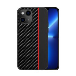 Moto Carbon hátlap - Samsung Galaxy A705 / A70 - fekete / piros