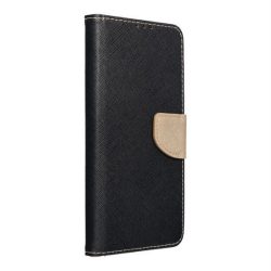 Fancy flip tok - Samsung Galaxy A310 / A3 (2016) - fekete / arany 