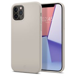 Spigen szilikon hátlap - iPhone 12 Pro Max (6.7") - kavicsszürke