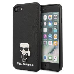 Original Karl Lagerfeld KLHCI8IKFBMBK Saffiano Iconic - iPhone 7 / 8 / SE2 / SE3 - fekete