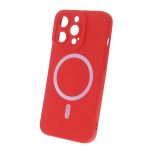   Szilikon Magsafe hátlap - iPhone 14 Pro Max (6.7") - piros