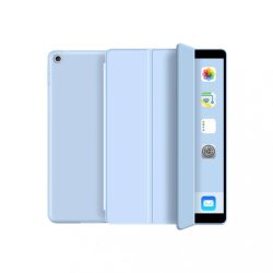 APPLE IPAD 10.2 (2019/2020/2021) Tablet tok (Smart case) apple pencil tartóval - Világoskék 
