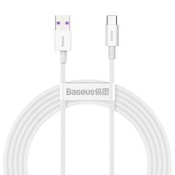 Baseus Superior USB / Type-C Adat és Töltőkábel - 2m / 66W - fehér
