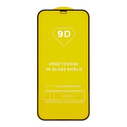 Ütésálló kijelzővédő üvegfólia - Xiaomi Redmi 9 / 9A / 9AT / 9C / Huawei Honor X6 / Oppo A16 - fekete - 9D