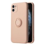   Vennus gyűrűs szilikon hátlap - Samsung Galaxy S22 Ultra / G908 - rózsaszín