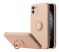Vennus gyűrűs szilikon hátlap - iPhone 12 Pro (6.1") - rózsaszín