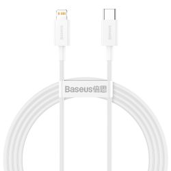 Baseus Superior Type-C / Lightning Adat és Töltőkábel - 1,5m / 20W - fehér