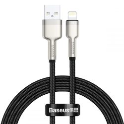 Baseus Cafule Metal USB/Lightning Adat és Töltőkábel 2.4A - 2 méter - Fekete