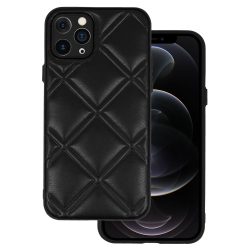 Leather 3D hátlap - Samsung Galaxy A145 / A14 4G - desing 3 - fekete