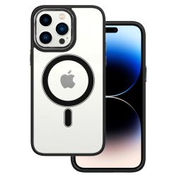 Tel Protect Magnetic Clear hátlap - iPhone 14 Pro (6.1") - fekete