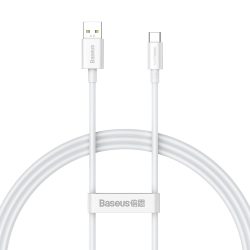 Baseus Superior SUPERVOOC USB / Type-C Adat és Töltőkábel - 1m / 65W - fehér