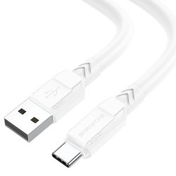 Borofone BX81 Goodway USB / type-c Adat és Töltőkábel - 1m/3A - Fehér