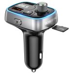   Borofone FM Transzmitter BC32 MP3 - Bluetoth, 2xUSB + microSD - QC 3.0 töltő 18W 2,4A - Fekete