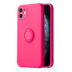 Vennus gyűrűs szilikon hátlap - iPhone 13 Mini (5.4") - pink