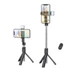   Borofone Bluetooth Tripod Selfie bot lámpával - BY8 - fekete