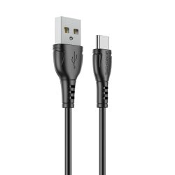 Borofone BX51 USB - Type-C Adat és Töltőkábel - 1m / 3A - Fekete